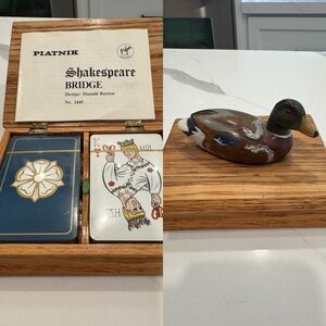 Piatnik Shakespeare Bridge Card Set with Wooden Duck Box